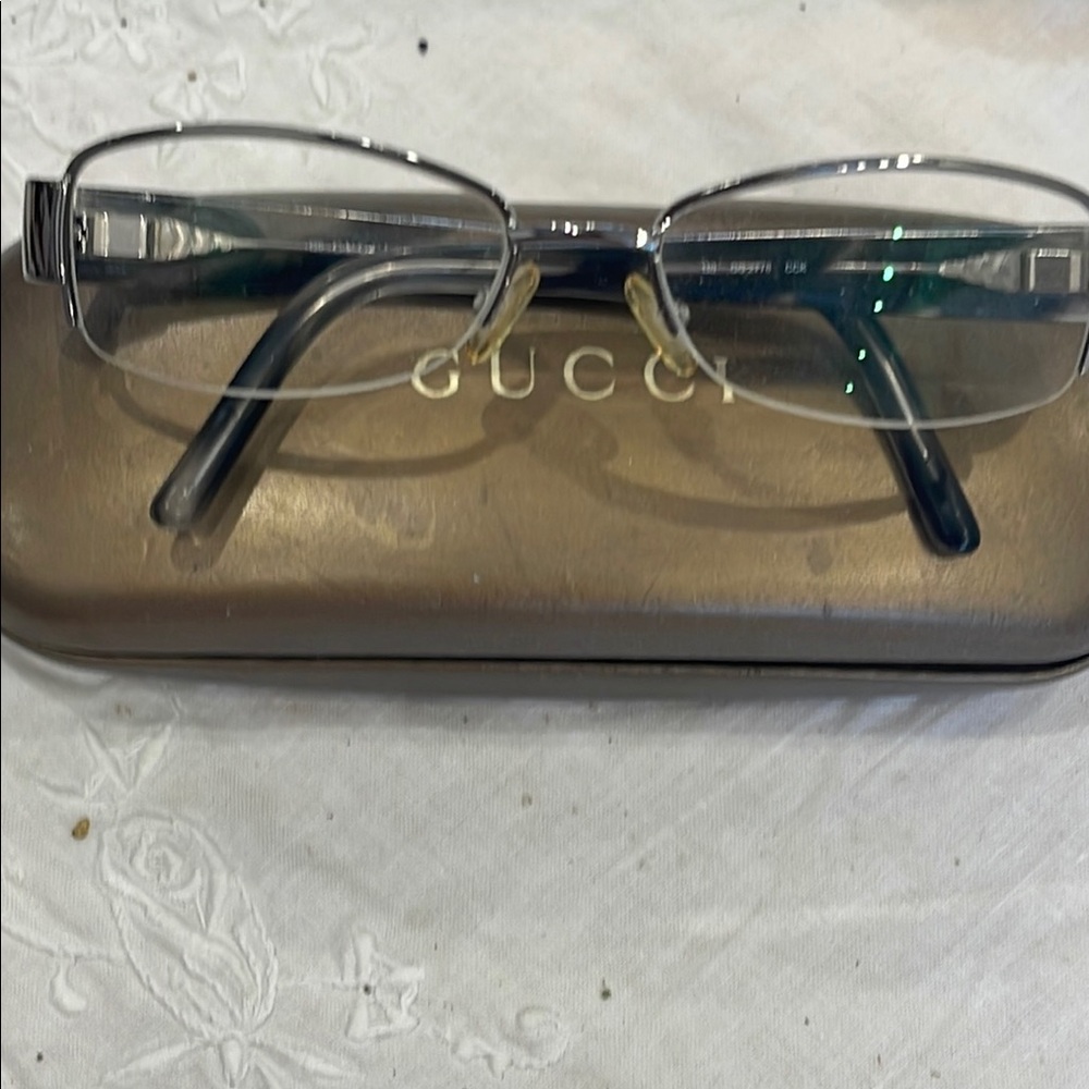 Gucci Blue and Silver Women's Glasses